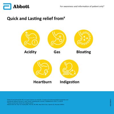 Digene Acidity & Gas Relief Tablets - Mint Flavour 15's - Acidity