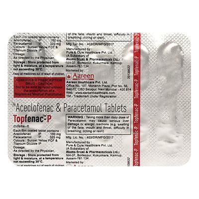 TOPFENAC P TABLET 10'S - Pain relief-Nsa