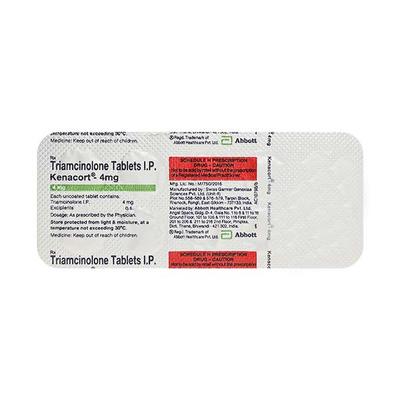 Kenacort 4mg Tablet 10'S - Hormonal Therapy-Cor