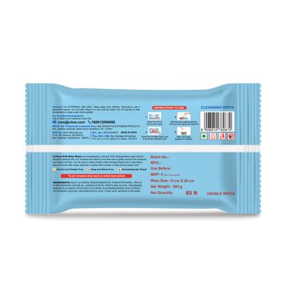 Niine Cottony Soft Baby Wipes (Pack of 3 x 80's) - Diapers & Wipes