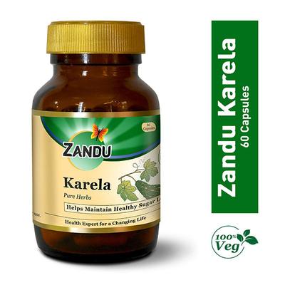 Zandu Karela Ayurvedic Veg Capsules 60's - Speciality Medicines