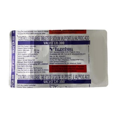 Valvo CR 300mg Tablet 10'S - Epilepsy/Convulsion-Ant