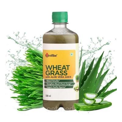Unifibe Wheatgrass with Aloevera Juice 500 ml - Ayurvedic Juices