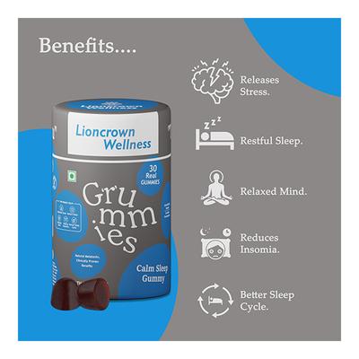 Lioncrown Wellness Grummies Calm Sleep Gummy - Strawberry 30's - Multi-Vitamins