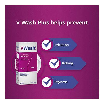 VWash Plus Expert Intimate Hygiene Wash 200 ml - Intimate Care