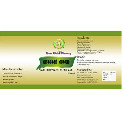 Green Global Pharmacy Vathakesari Thailam 100 ml - Speciality Medicines