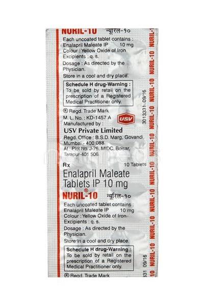 Nuril 10mg Tablet 10'S - Hypertension-ACE