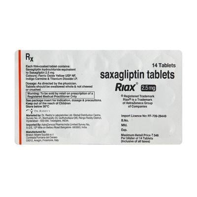 Riax 2.5mg Tablet 14'S - Diabetes-Ant
