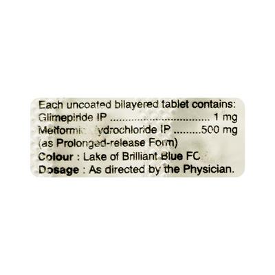 Glorimet G 1/500 Tablet 10'S - Diabetes-Ant