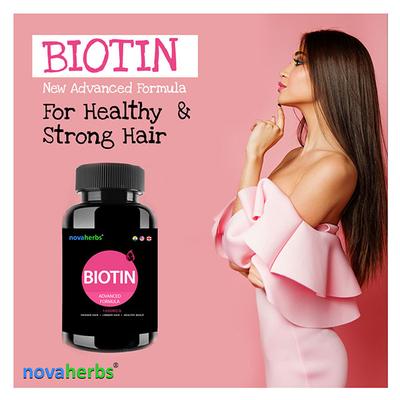 Novaherbs Biotin 10000 mcg Capsule 60's - Hair & Skin