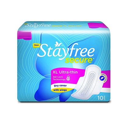 Stayfree Secure Ultra Sanitary Pad 10's - Sanitary Napkins