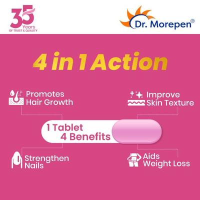 Dr. Morepen Biotin+ Tablet 60's - Hair & Skin