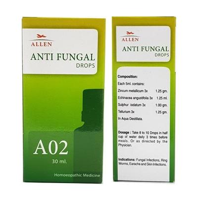 Allen A02 Anti Fungal Drops 30 ml - Homeopathic Drops