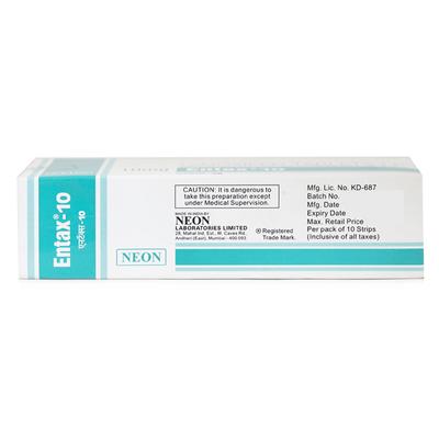Entax 10mg Tablet 10'S - Cancer Oncology-Hor