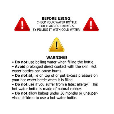 Meditive Hot Water Bottle with Cloth Cover - Red 1's - Hot Pack/Ice Bag