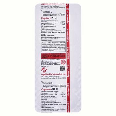 COGNISART MT 25mg Tablet 10's - Hypertension-Ana