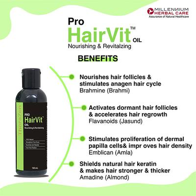 Millennium Herbal Care Pro Hairvit Oil (Pack of 2 x 100 ml) - Hair Oils