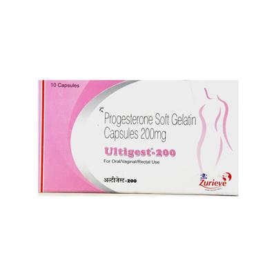 Ultigest 200mg Capsule 10'S - Hormonal Therapy-Oes