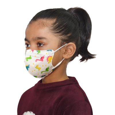 Advind Smog Guard N95 For 4-12 Years Kids Face Mask - White Printed Design 1's - Face Mask