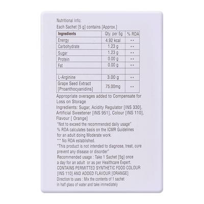 Nutrigrow L-Arginine Sachet (Pack of 10 x 5 gm) - Calcium And Minerals