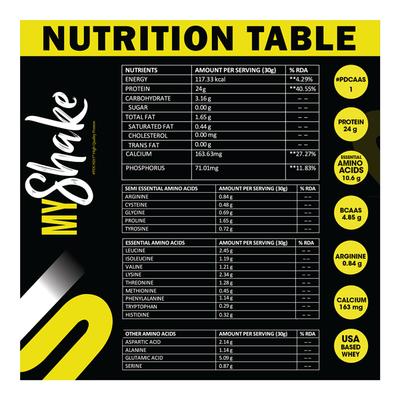 Myshake Pure Raw Whey Protein Powder - Unflavoured 907 gm - Whey Proteins