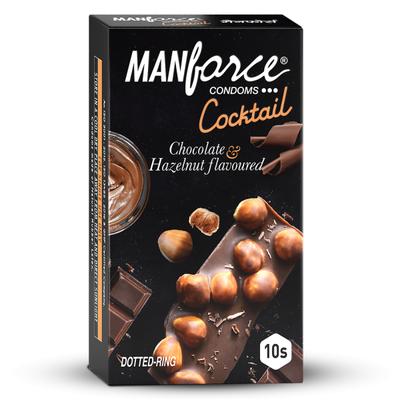 Manforce Cocktail Condoms - Chocolate & Hazelnut Flavoured 10's - Plain/Flavoured Condoms