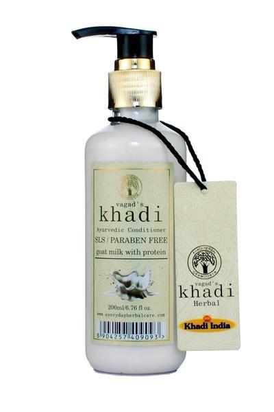 Vagad's Khadi Ayurvedic Conditioner - Goat Milk with Protein (S.L.S and Paraben Free) 200 ml - Conditioners