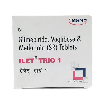 Ilet Trio 1mg Tablet 10'S - Diabetes-Ant