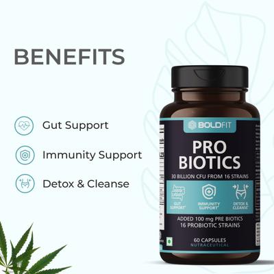 Boldfit Probiotics Capsule 60's - Digestive Health