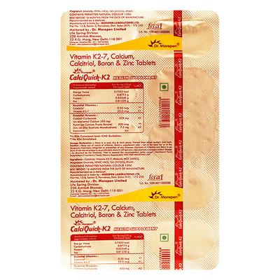 CALCIQUICK K2 Tablet 10's - Supplements-Vam