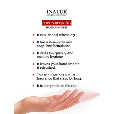Inatur Sanitizer Combo Pack - Refreshing 200 ml, Pure & Refining 200 ml, Pure & Refining 100ml - Hand Sanitizer