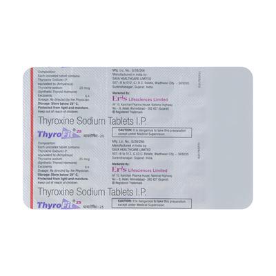 Thyrofit 25Mcg Tablet 30'S - Hypothyroidism