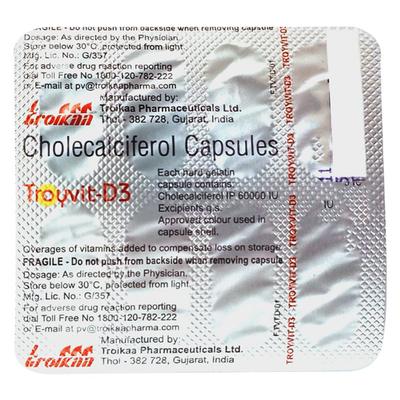 TROYVIT D3 Capsule 8's - Supplements-Vit