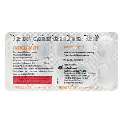 Indclav DT Tablet 10'S - Bacterial Infections-Pen