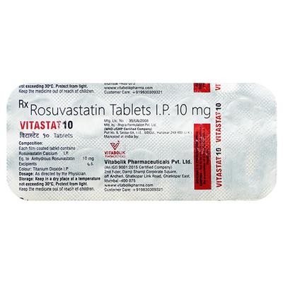 VITASTAT 10mg Tablet 10's - High Cholesterol-Dys