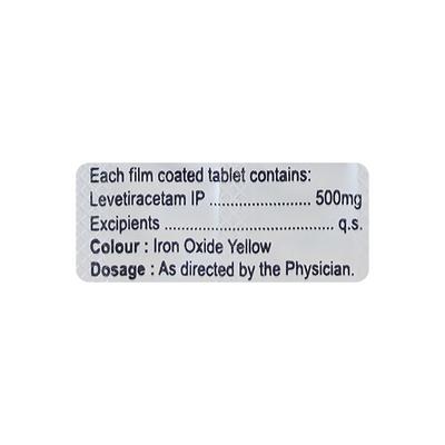 LEVCAM 500 Tablet 10's - Epilepsy/Convulsion-Ant