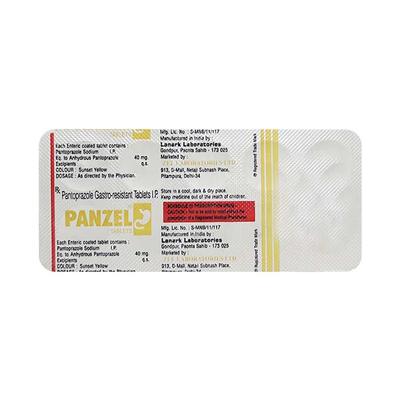 PANZEL 40mg Tablet 10's - Ulcer/Reflux/Flatulence-Aaa
