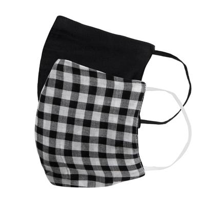 Faballey Monochrome 3 Ply Balloon Reusable Mask Set (2 Pcs) - Face Mask