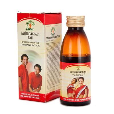 Dabur Mahanarayan Tail 100 ml with Free Dabur Kabz Over Granules 120 gm - Pain Relief (Ayush)