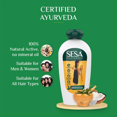 Sesa Hair Combo Pack (Sesa Ayurvedic Oil 200 ml + Sesa Ayurvedic Medicinal Shampoo 200 ml) - Personal Care (Ayush)
