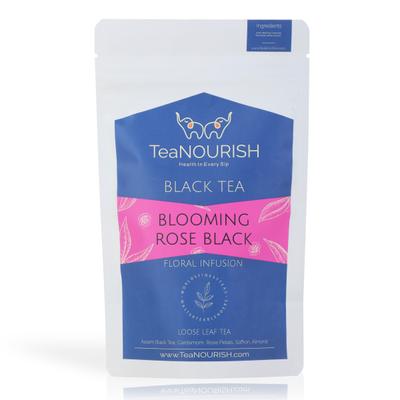 TeaNOURISH Blooming Rose Black Tea 100 gm - Teas