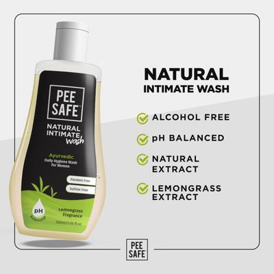 Pee Safe Natural Intimate Wash Liquid 105 ml + Menstrual Cup (S) - Menstrual Cups