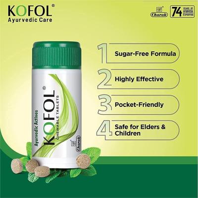 Kofol Chewable Tablets (Pack of 5 x 60's) - Sore Throat Lozenges