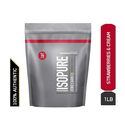 Isopure Zero Carb 100% Whey Protein Isolate Powder - Strawberries & Cream 1 lb - Whey Proteins