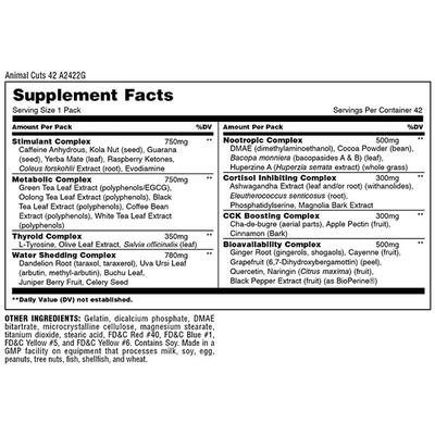 Universal Nutrition Animal Cuts 42's - General Health