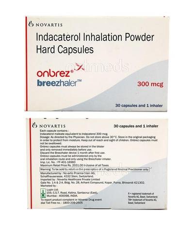 Onbrez Breezhaler 300mcg Capsule 30'S - Asthma/COPD-Ast