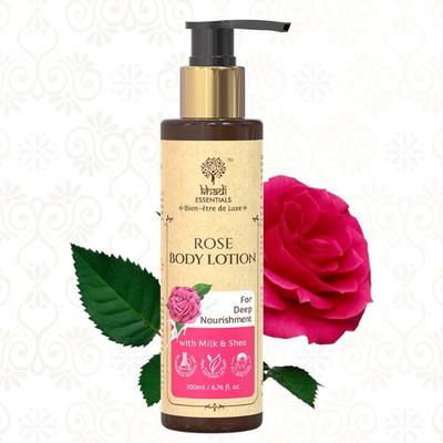 Khadi Essentials Body Lotion - Rose 200 ml - Lotions & Creams