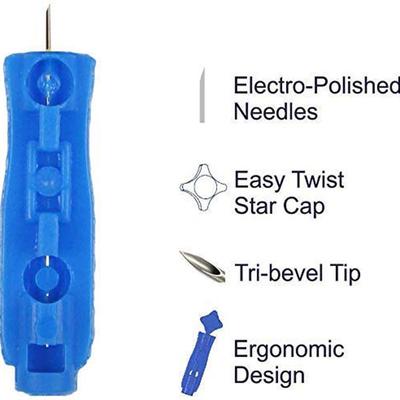 Ambitech Elizy Blood Glucose Measuring Kit (Test Strips 100's + Lancets 100's + Glucometer 1's) -Black - Blood Glucose Monitors/Test Strips