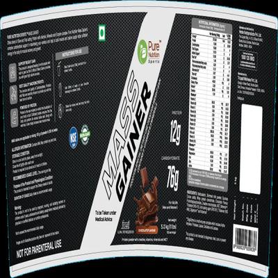 Pure Nutrition Mass Gainer Protein Powder - Chocolate Flavour 5 kg - Whey Proteins