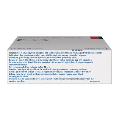 Novalgin NU Tablets 10's - Pain Relief Supplement